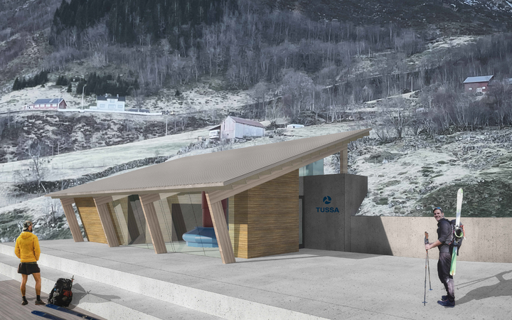 Fotomontasje Kraftstasjon fra arkitekt 1