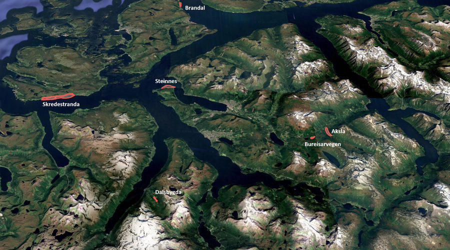 Områda til fiberutbygging
