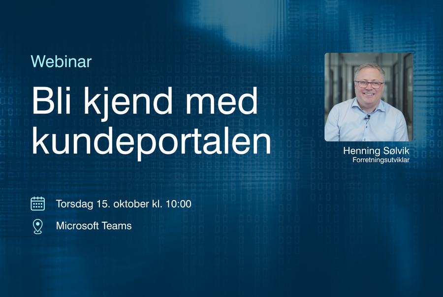 Webinar kundeportalen 15 oktober