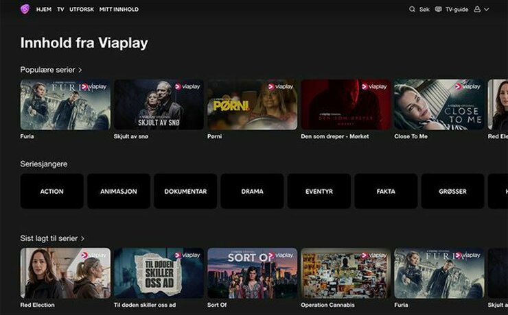 Viaplay teliaplay innhold