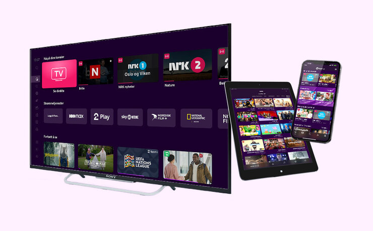 Bilde av Telia Play på ulike devicer