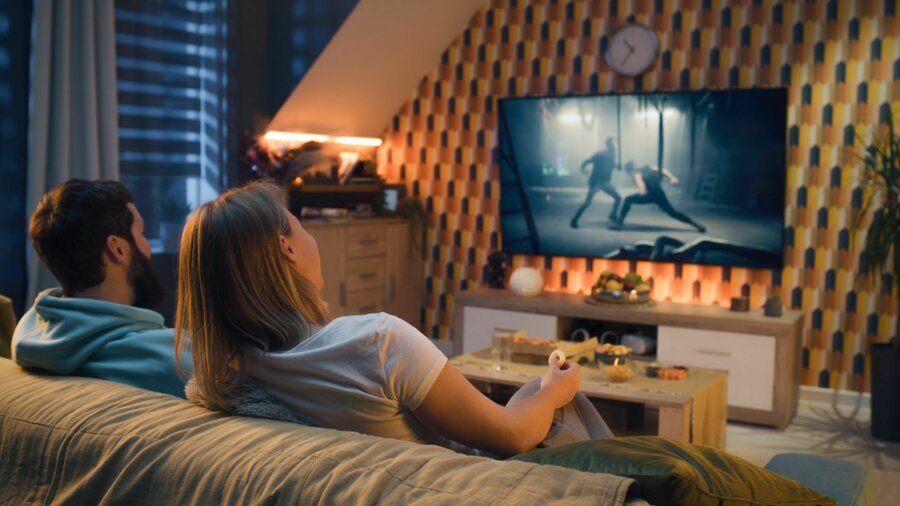 Cozy TV watching