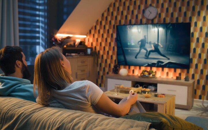 Cozy TV watching