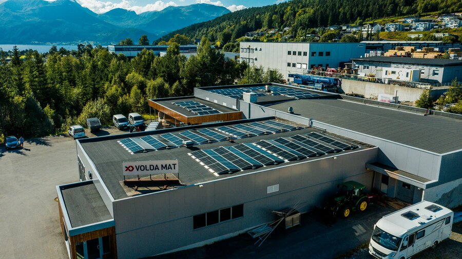 Solceller på Volda Mat